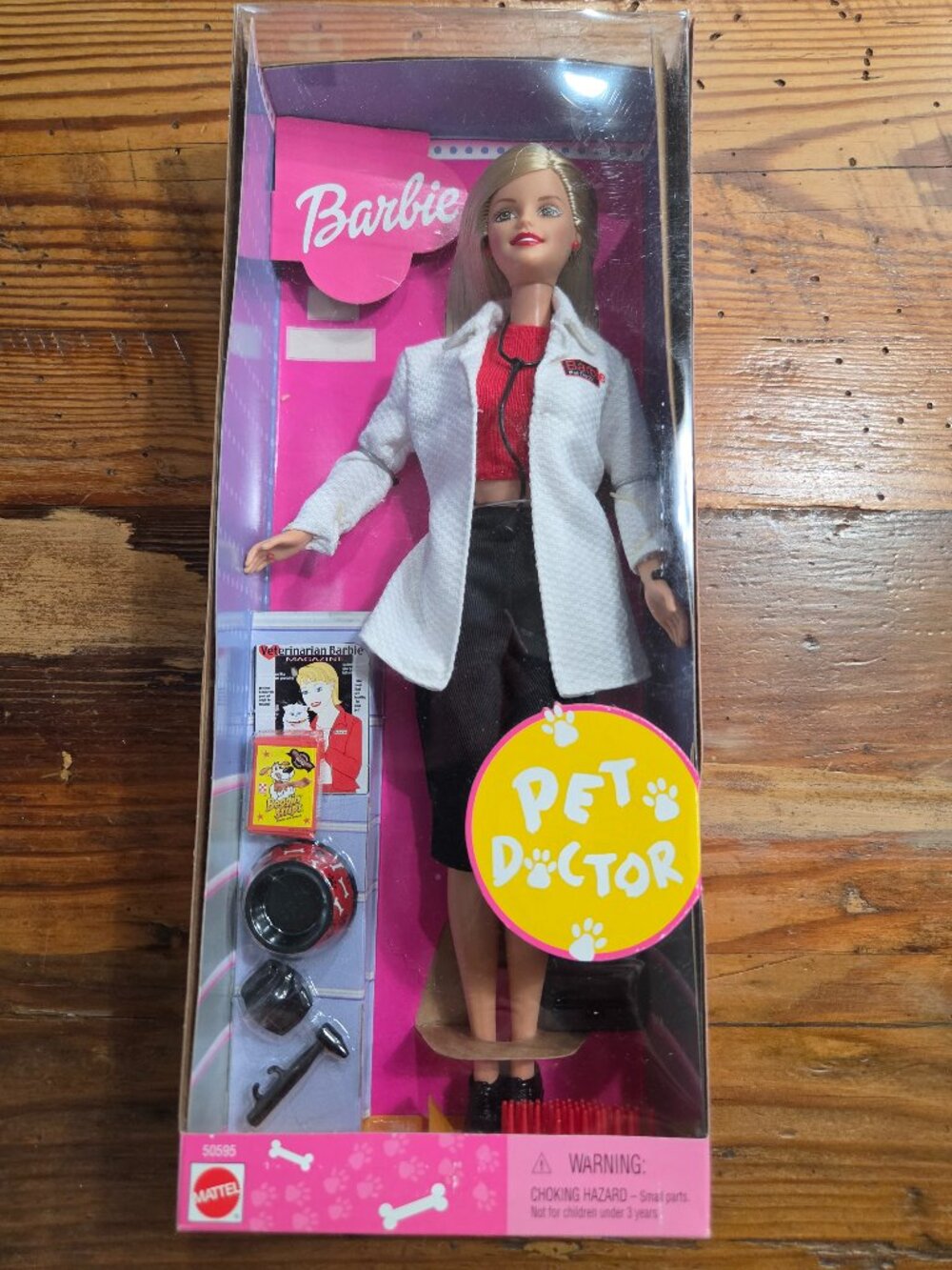 Mattel Barbie Pet Doctor Doll 2000 Model 50595 Blonde Hair New in Box